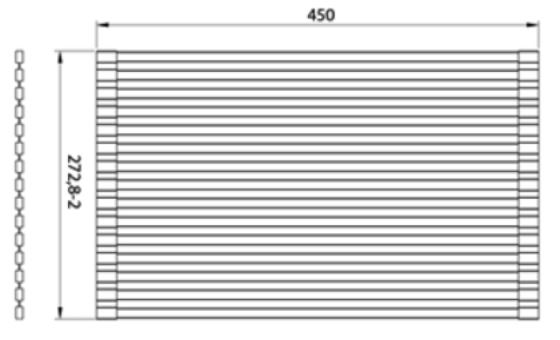 Ausmann Diskbänksrullmatta Krom Över och för i diskhon 28x45 cm 1208969723