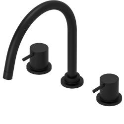 Waterevolution Flow 3-håls köksblandare med svängbar pip och anslutning för filtrerat vatten svart T152UPR