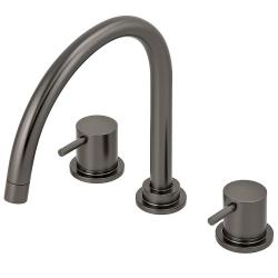 Waterevolution Flow 3-håls köksblandare med svängbar pip och anslutning för filtrerat vatten, gun metal T152UGME
