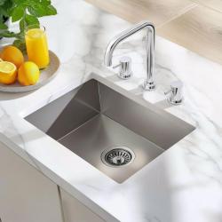 Waterevolution Flow 3-håls vinklad köksblandare med svängbar pip och anslutning för filtrerat vatten krom T152H01