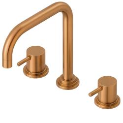 Waterevolution Flow 3-håls vinkel köksblandare med svängbar pip och anslutning för filtrerat vatten koppar T152HCPE
