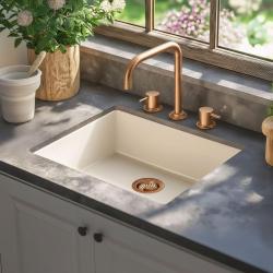 Waterevolution Flow 3-håls vinkel köksblandare med svängbar pip och anslutning för filtrerat vatten koppar T152HCPE