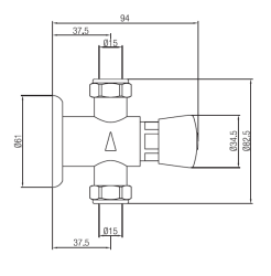 PB Självstängande Extern Tidsinställd Duschkran 1/2" 1208969806