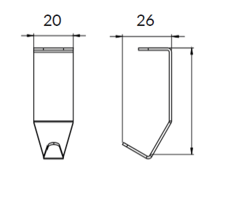 Epka Luxion Krok för Köksskena Metall Svart 1208969962