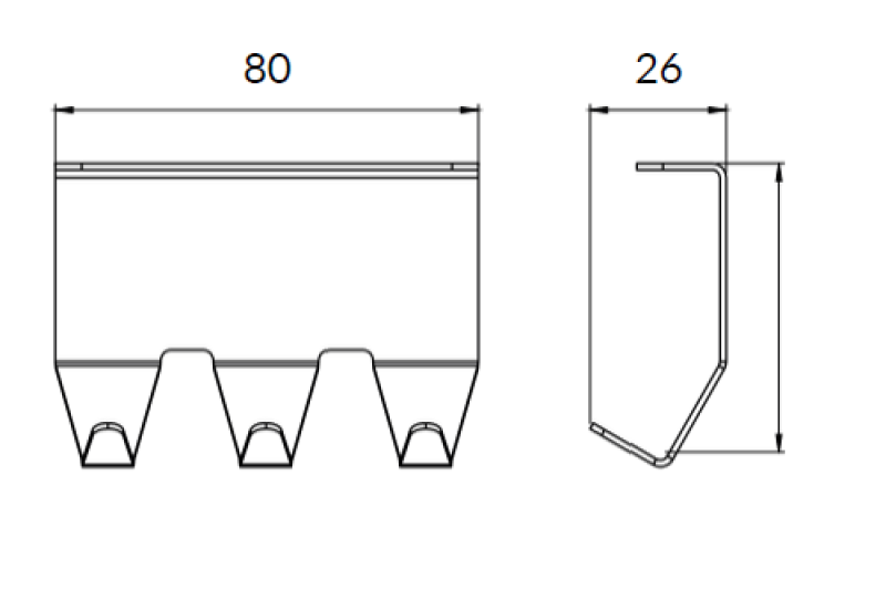 Epka Luxion Trippelkrok för Köksskenor Metall Svart 1208969963