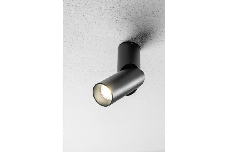 Taklampa VIRGO, max. 250V, 50/60Hz, 57x152mm, IP20, max. 20W, Rund, Svart