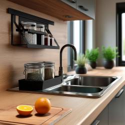 Epka Luxion Set Köksskenor 60 cm med Tillbehör Metall med Dold Montering Svart 1208969993