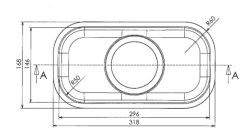 Bankho IB1530 Rostfri Diskho 146 x 296 mm Underbyggnad 1208970041