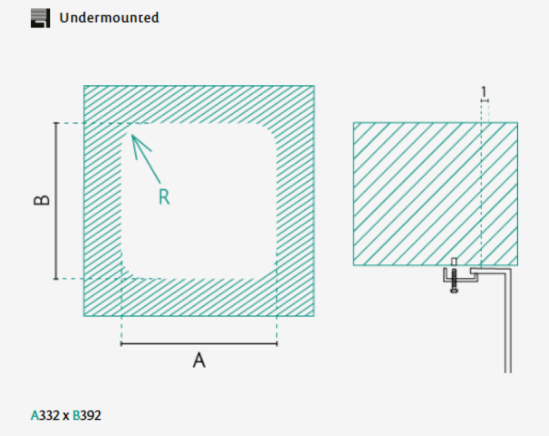 Banka IB3440 Rostfri Diskho 34 x 40 cm Underlimning 1208970046