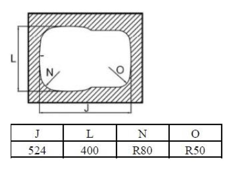 Banka Alaska RVS 1,5 Diskho underbyggd 524 x 400 mm 1208970064