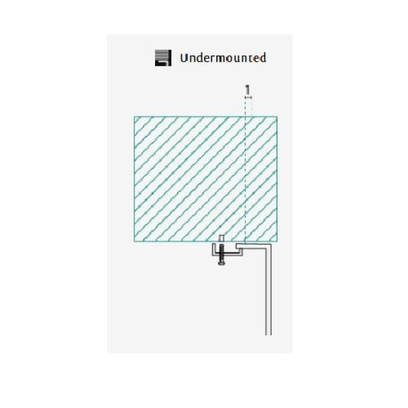 Banka Denver rostfritt stål diskho 300 x 339 mm underbyggnad 1208970065