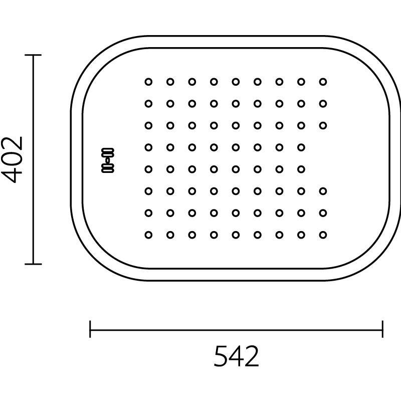 Banka Boston Rostfritt stål Grunt diskho med avrinningsbricka 542 x 402 mm Infälld 1208970073