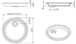 Ausmann Ceramic Glade - Grund Vit Rund Keramisk Handfat Ovanpå 1208970093
