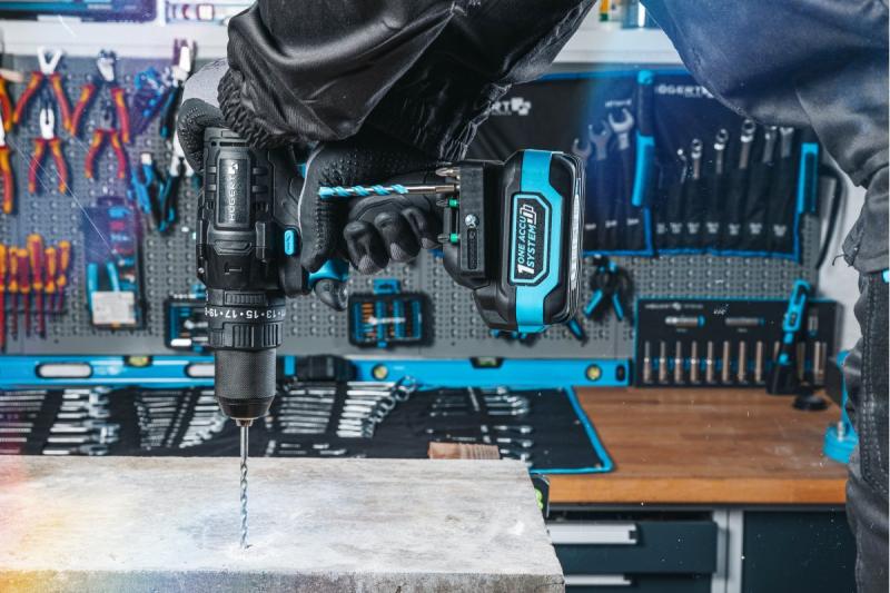 Högert kraftfull sladdlös slagborrmaskin, borstlös, 18V