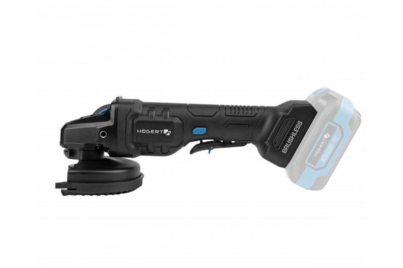 HÖGERT Sladdlös vinkelslip med paddelbrytare, 125MM, 18V - utan batteri