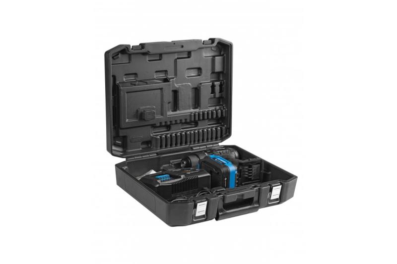 HÖGERT sladdlös borrmaskin 18V, set med batteri, laddare, bitshållare, borrmagasin