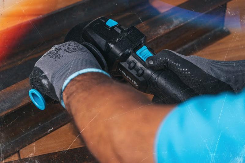 HÖGERT Sladdlös vinkelslip med paddelbrytare, 125MM, 18V, set med batteri, laddare, tillbehör