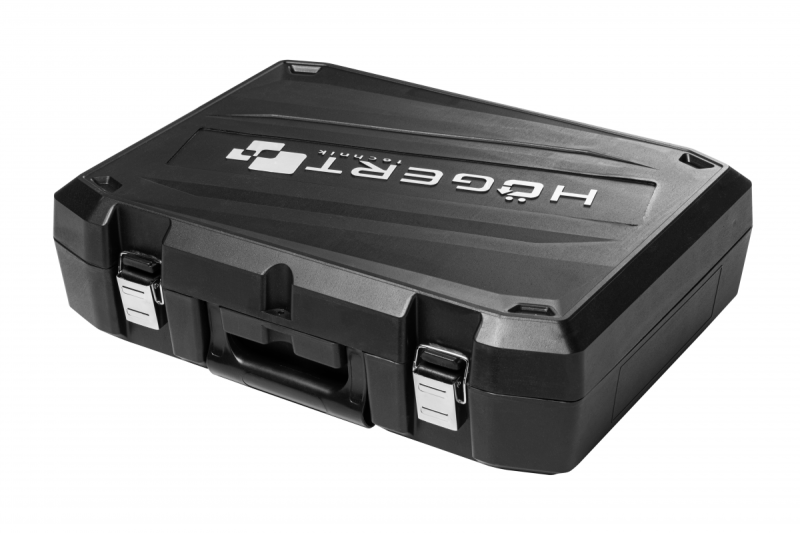 HÖGERT Sladdlös vinkelslip med paddelbrytare, 125MM, 18V - Set (batteri, laddare, tillbehör)