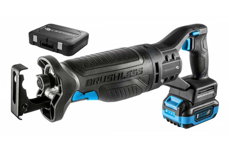 HÖGERT batteridriven tigersågset, 18V, borstlös, batteri, laddare, tillbehör