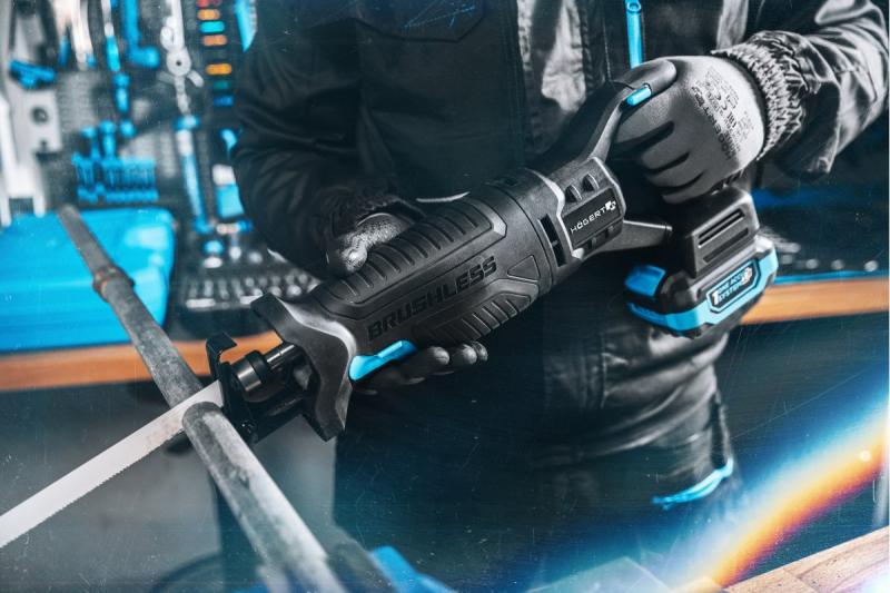 HÖGERT batteridriven tigersågset, 18V, borstlös, batteri, laddare, tillbehör