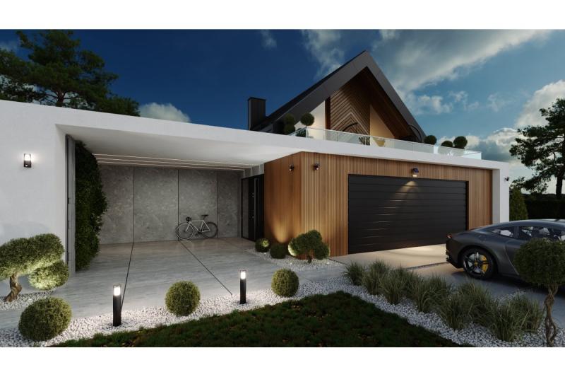 Solflodsljus med rörelse- och skymningssensor GUARDOS, LED, 300lm, 6400K, 1200mAh, IP65, dummykamera