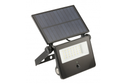 Solflodljus LUMOS II, LED, 2000lm, 6400K, 2600mAh utbytbar, IP65, svart