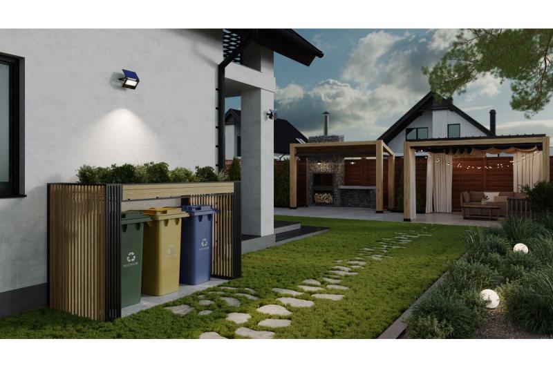 Solflodljus LUMOS II, LED, 2000lm, 6400K, 2600mAh utbytbar, IP65, svart