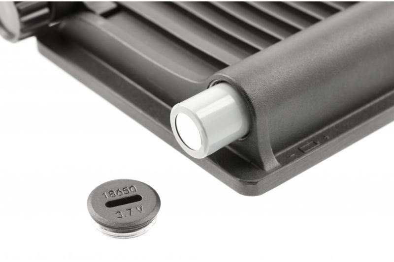 Solflodsljus LUMOS II, LED, 3000lm, 6400K, 2x2600mAh utbytbar, IP65, svart