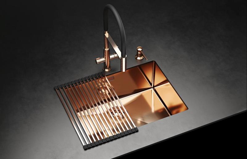 Ausmann Claridge 3-vägs Köksblandare med Flexibel Pip och Filtrerat Vatten – Grå - 1208970502