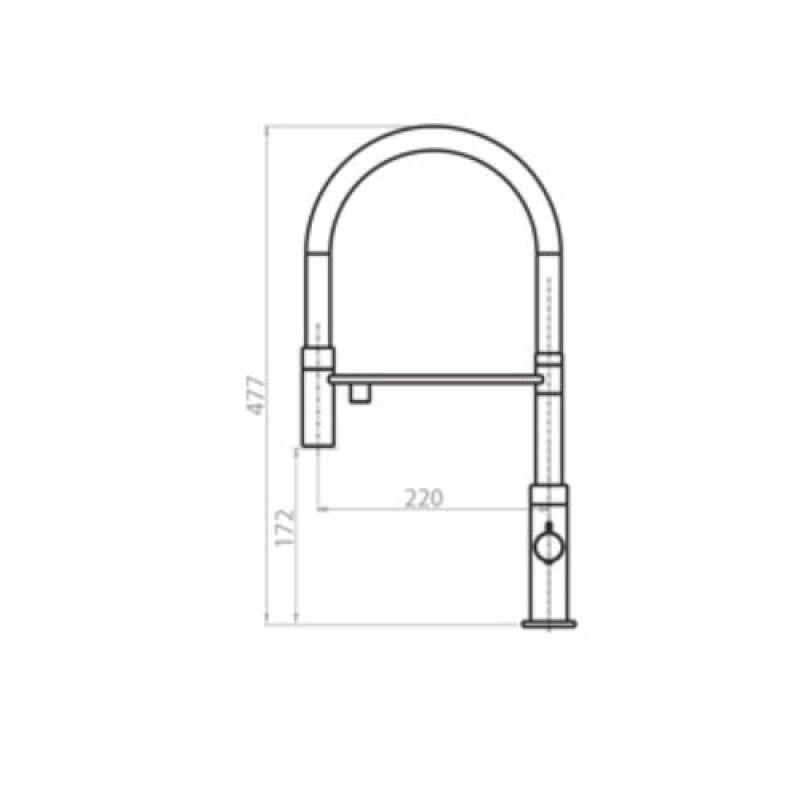 Ausmann Claridge 3-vägs köksblandare med flexibel pip och filtrerat vatten – Guld - 1208970504
