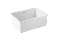 Ausmann Ceramic Ember Keramisk Vit Diskbänk - Överbyggnad och Underbyggnad 54 x 40 cm med RVS plugg 1208970508
