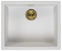 Vit Diskho 50x40 cm Underlimmad, Ovanpåliggande och Planlimmad med Guldpropp 1208970532