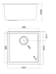 Vit Diskho 40x40 cm Underlimmad, Ovanpåliggande och Planlimmad med Vit Propp 1208970536