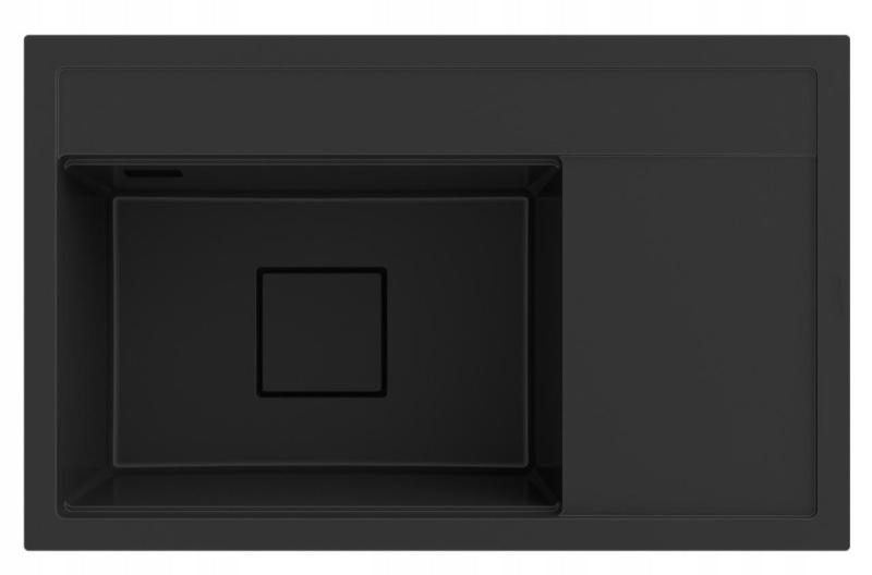 Graniteland Seta Granit Svart Diskbänk påbyggnad 80x50 cm 1208970624