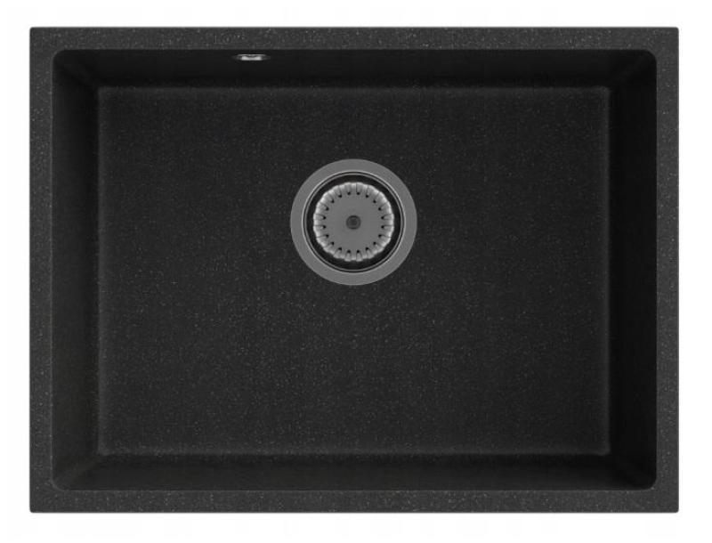 Graniteland Solo Granit Vit Diskho undermonterad 535x400 mm med Rostfri Stålpropp 1208970635