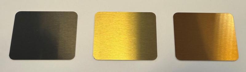 Pure.Sink PVD rostfritt stål färgprov borstad guld 1208970650