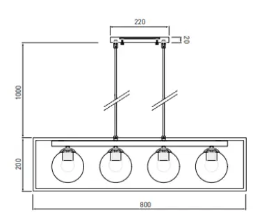 OUTLET Ram Skadad Dekor Avelin taklampa med guld rektangulärt ram bred 80 cm 2287