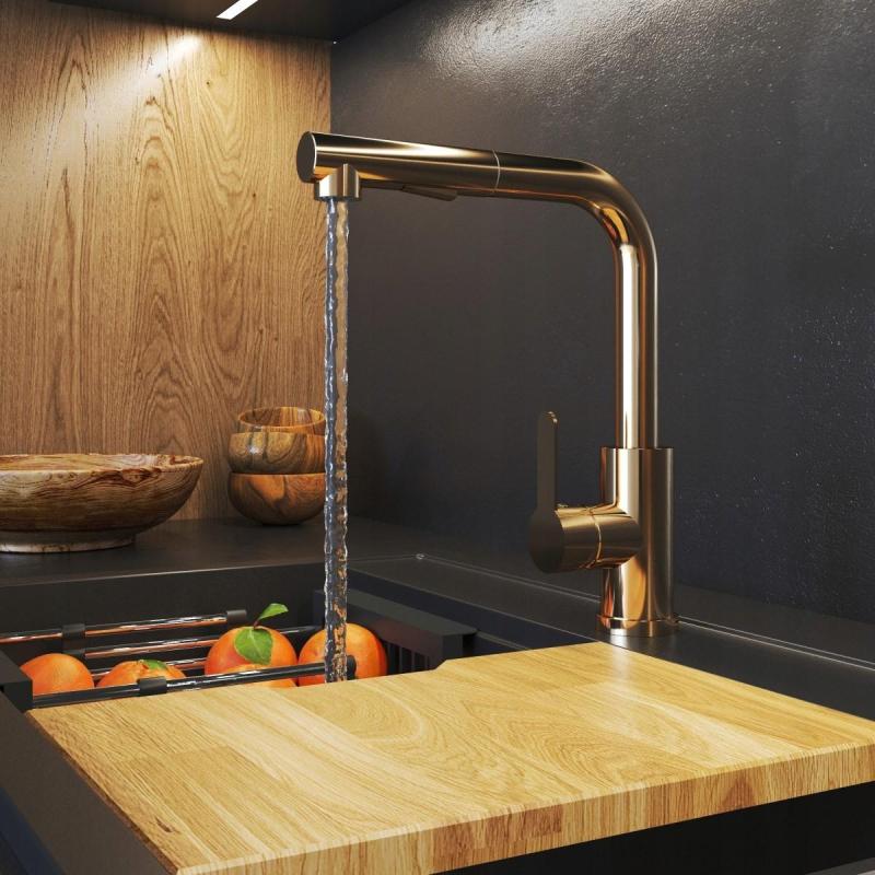 Graniteland Celeste Köksblandare Koppar med Utdragbar Pip och Dubbel-Funktion Handdusch 1208970665