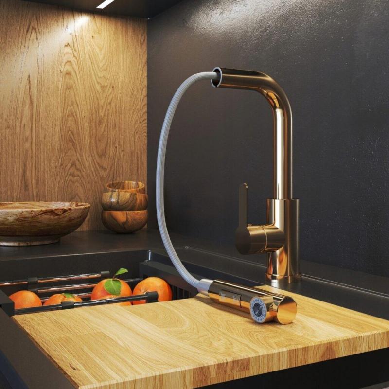 Graniteland Celeste Köksblandare Koppar med Utdragbar Pip och Dubbel-Funktion Handdusch 1208970665