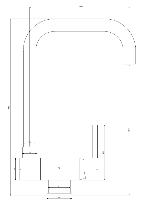 Graniteland Serenity nedfällbart fönster Köksblandare Krom 1208970687