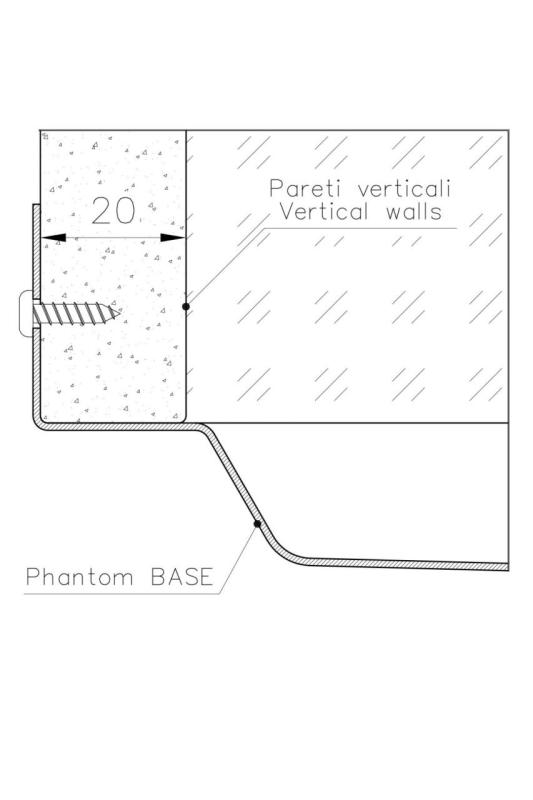 Foster Phantom Bas RVS Bottenplatta Arbetsbänk Diskho 71x40cm för Inbyggnad i Keramik natursten och Solidsurface tjocklek 20mm 1208970694