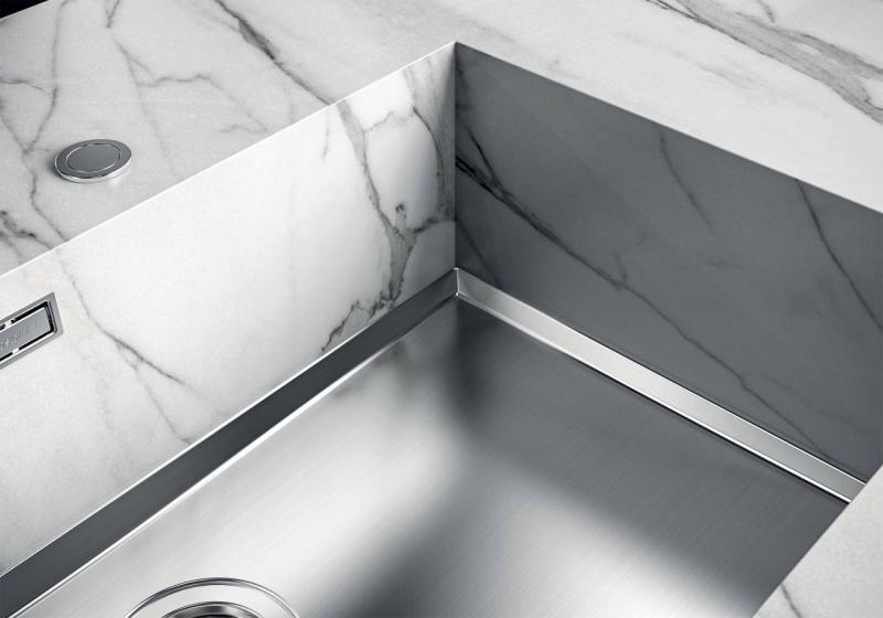 Foster Phantom Bas RVS Bottenplatta Arbetsbänk Diskho 71x40cm för Inbyggnad i Keramik natursten och Solidsurface tjocklek 20mm 1208970694