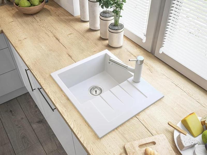 Graniteland Ceres Köksblandare Vit med Utdragbar Pip och Dubbel-Funktion Handdusch 1208970709