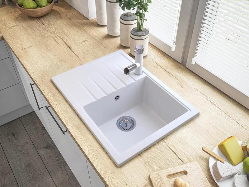 Graniteland Ceres Köksblandare Vit med Utdragbar Pip och Dubbel-Funktion Handdusch 1208970709