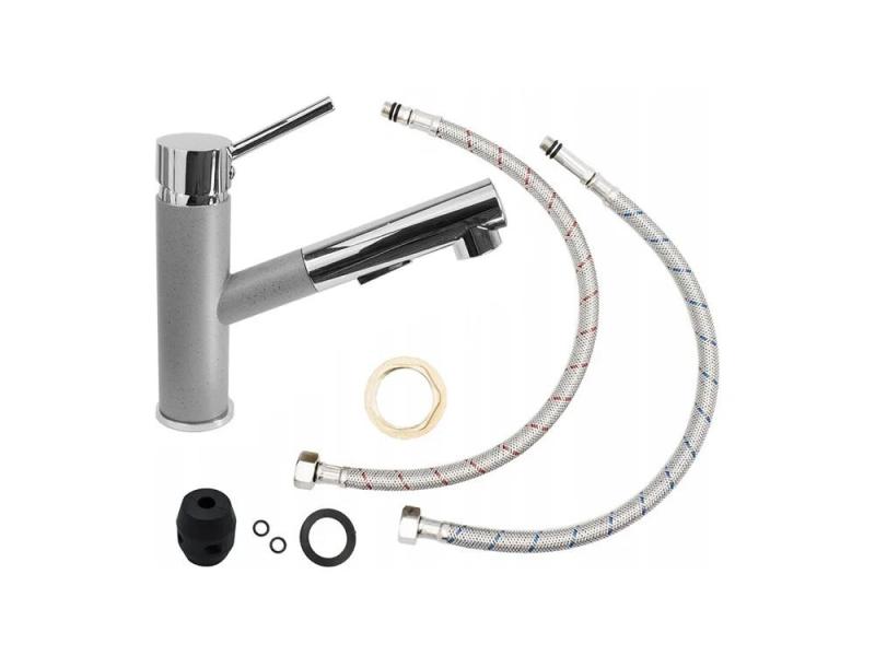 Graniteland Ceres Köksblandare Grå med Utdragbar Utlopp och Dubbel-Funktion Handdusch 1208970710