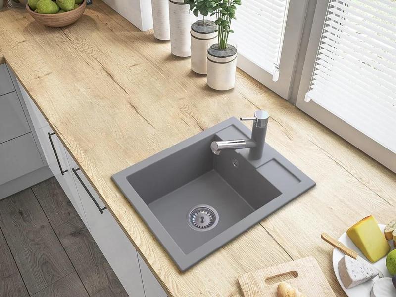 Graniteland Ceres Köksblandare Grå med Utdragbar Utlopp och Dubbel-Funktion Handdusch 1208970710