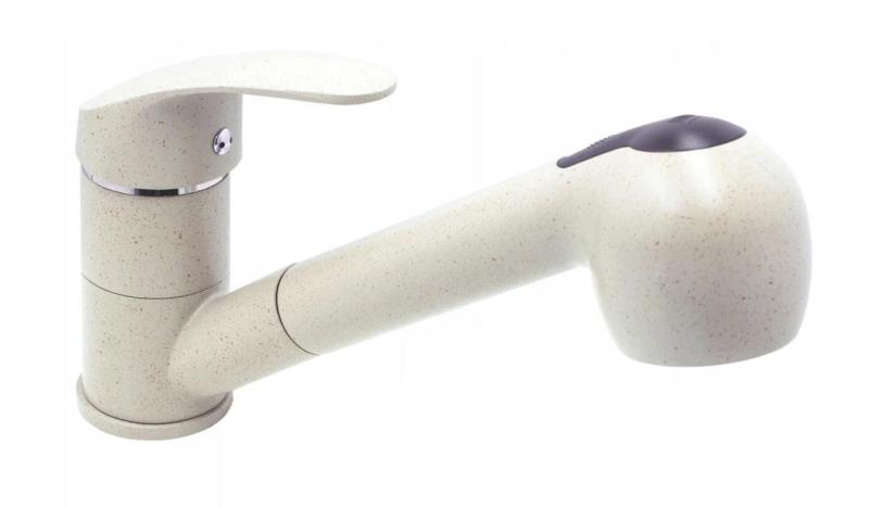 Graniteland Rhea Köksblandare Beige sand med Utdragbar Pip och Dubbelfunktion Handdusch 1208970713