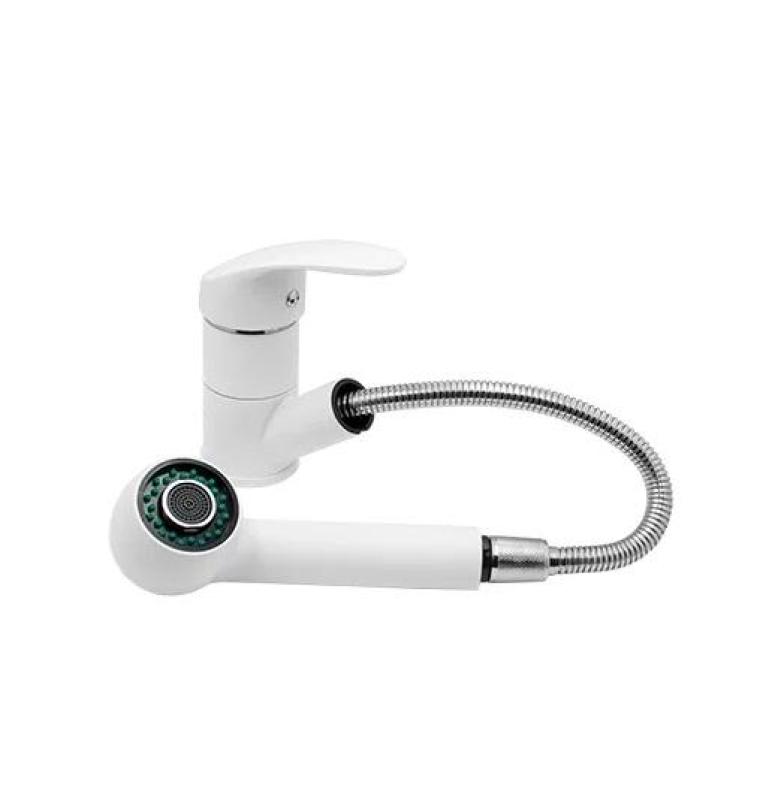 Graniteland Rhea Kökblandare Vit med Utdragbar Pip och Dubbel-Funktion Handdusch 1208970714