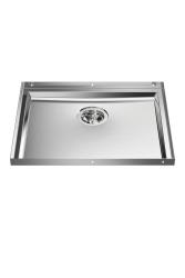 Foster Phantom Base Rostfri Bottenplatta Bänkskiva Diskho 50x40cm för Infällning i Keramik natursten och Solidsurface tjocklek 20mm 1208970717