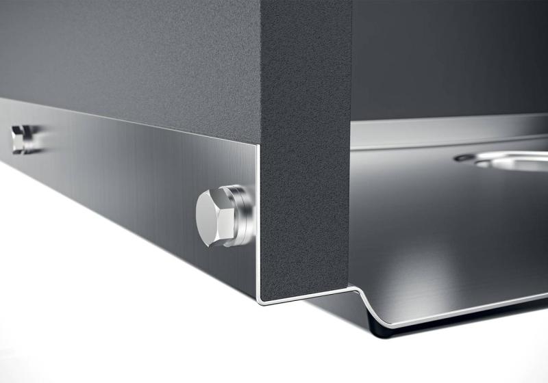 Foster Phantom Base Rostfritt Stål Bottenplatta Arbetsbänk Diskho 40x40cm för Inbyggnad i Keramik natursten och Solidsurface tjocklek 12mm 1208970719